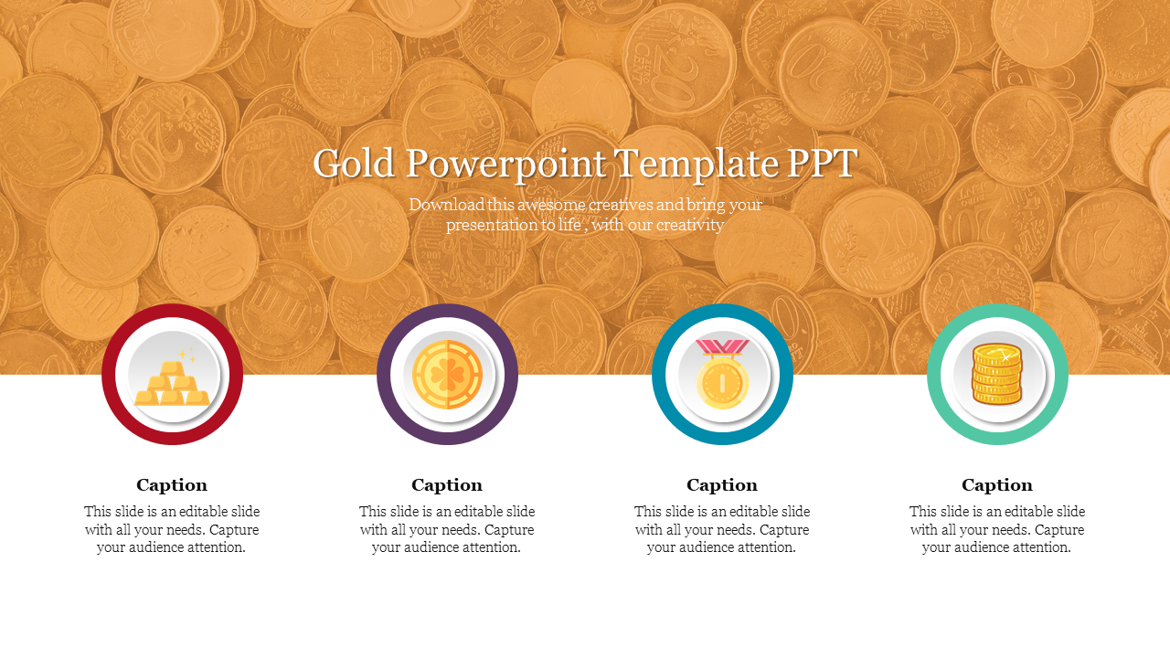 Gold Powerpoint Template PPT